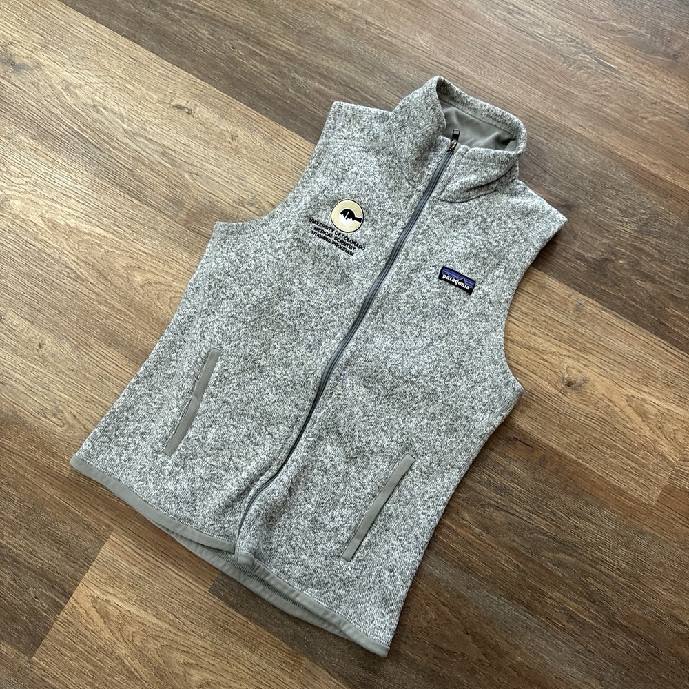 Patagonia Women's Full Zip Better Sweater Fleece Vest Sz‎ S Grey Colorado Uni